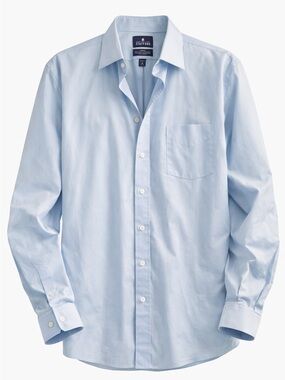 Stafford Men's Light Blue Spread Collar Dress Shirt